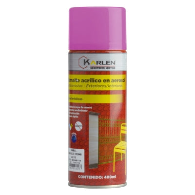 Pintura en Aerosol KARLEN, 400ml – Esmalte Acrílico de Secado Rápido en 5 Minutos,Útil para pintar en todo tipo de superficies como papel/ madera/ metal/ plástico/ yeso/ cristal/ cartón