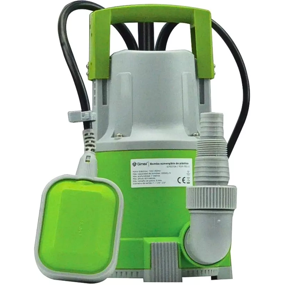 22BOMBAS045CH Agrícola Riego Bombas Sumergibles Bomba Sumergible De Plástico Potencia 1HP 750W Color Verde