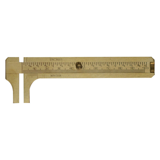 14CALIBR008CH Ferretería Medición Calibradores Calibrador Vernier De Bronce 4" 100mm D2732