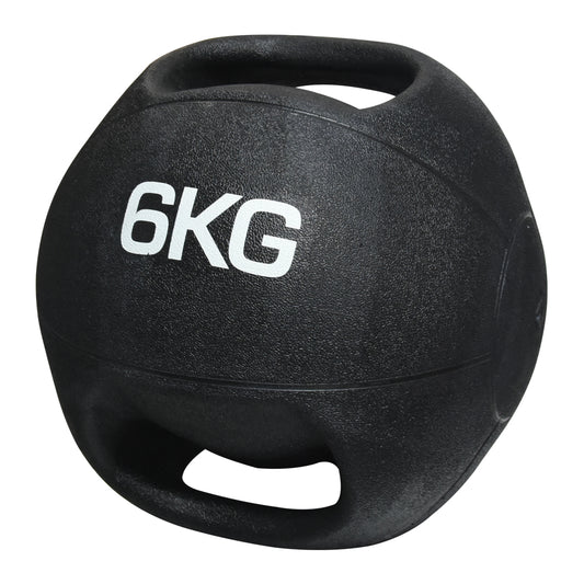 15GIMNAS446CH Deportes Fitness Crossfit Balones Balón Medicinal De Hule Con Doble Asa De 6.0kg
