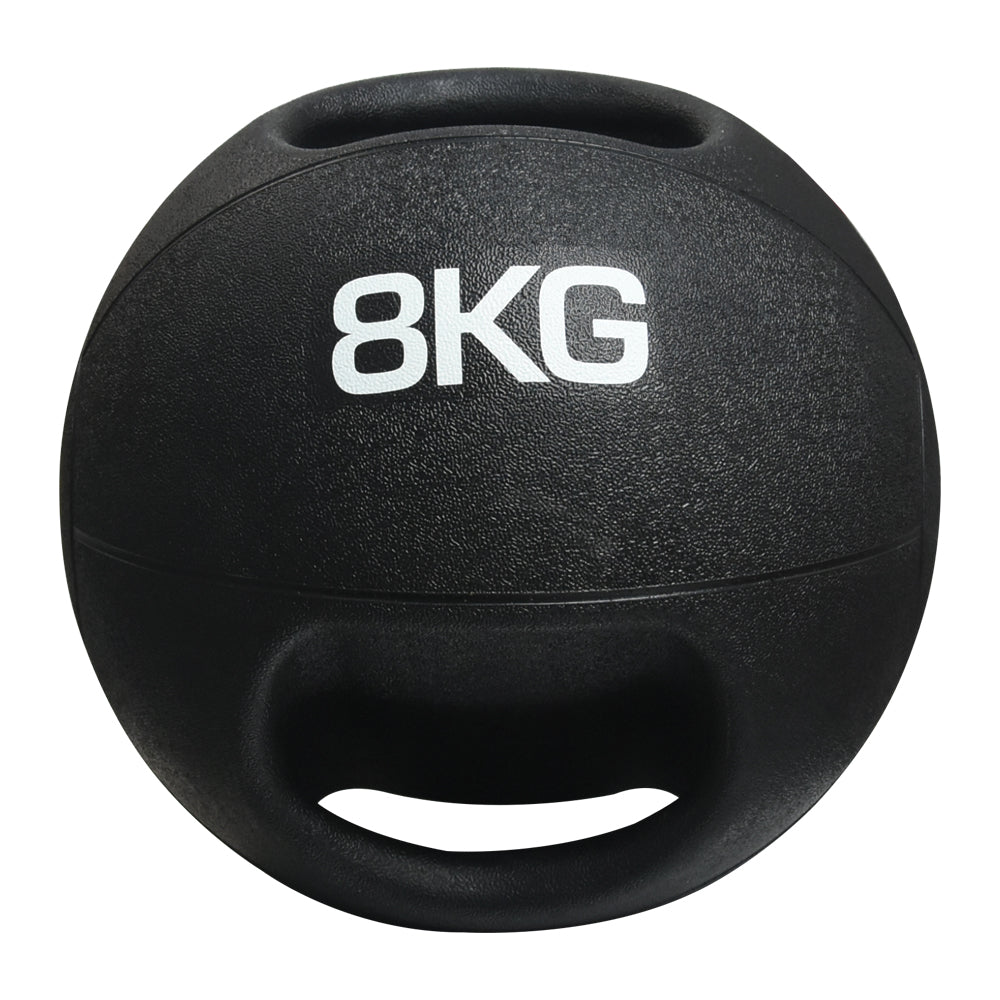 15GIMNAS448CH Deportes Fitness Crossfit Balones Balón Medicinal De Hule Con Doble Asa De 8.0kg