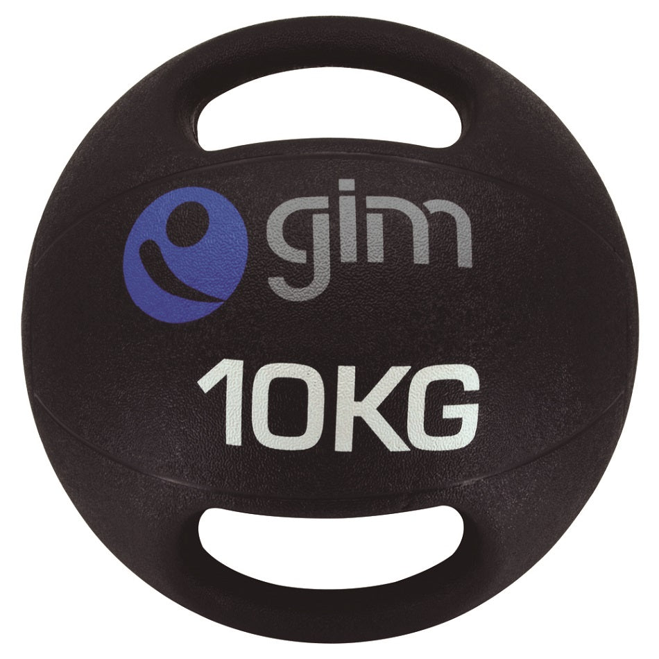 15GIMNAS503CH Deportes Fitness Crossfit Balones Balón Medicinal De Hule Con Doble Asa De 10.0kg