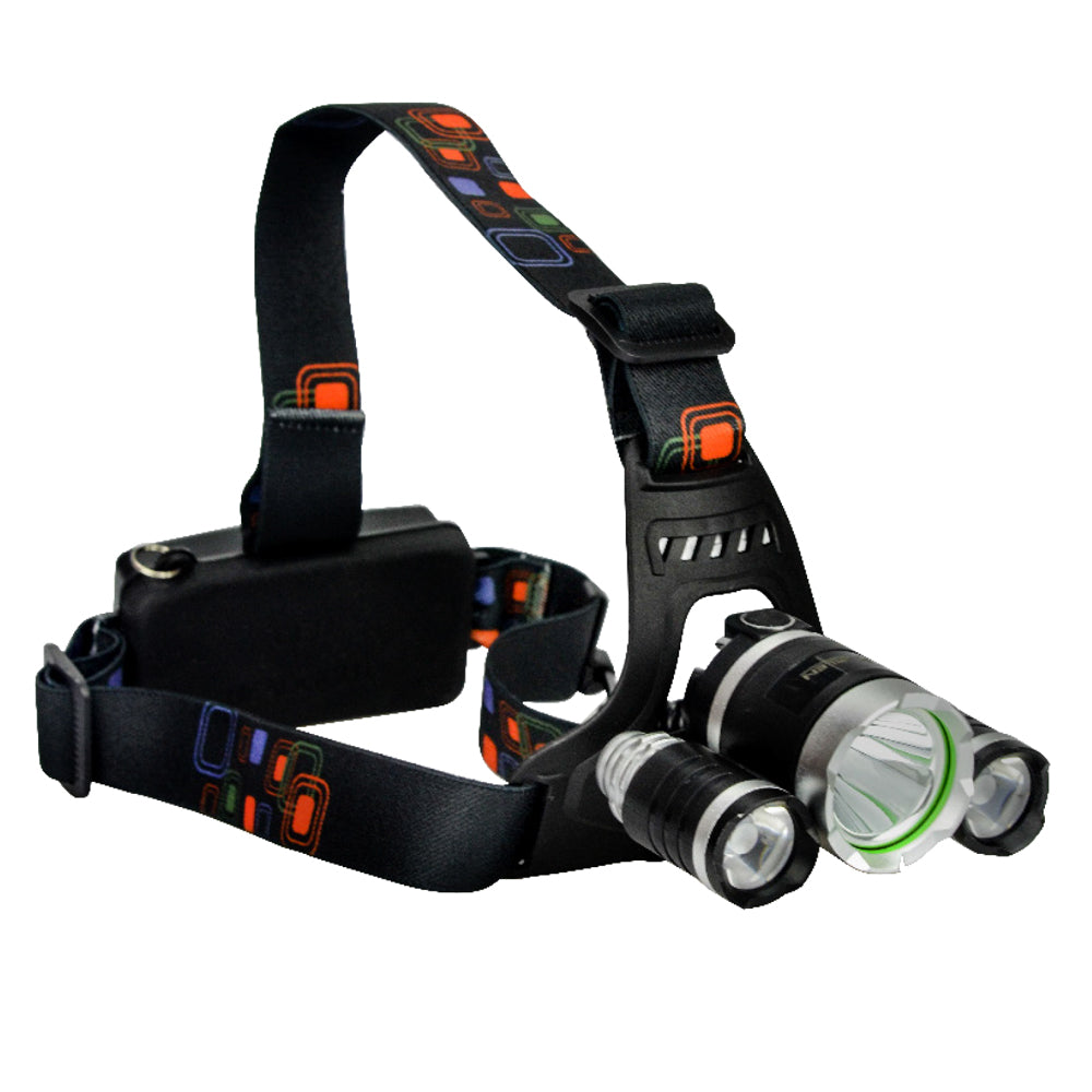 15LAMPAR256CH Deportes Campismo Iluminación Lámpara Frontal 1 Foco Led Cree + 2xP-E R3 10W